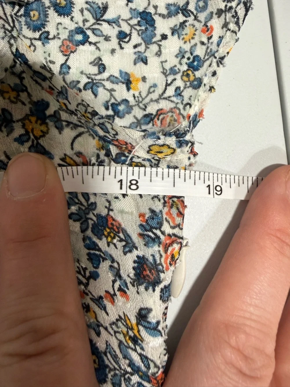 Madewell Floral Button Front Blouse Flutter Sleeve Cinched Back Top 6 - Picture 10 of 11